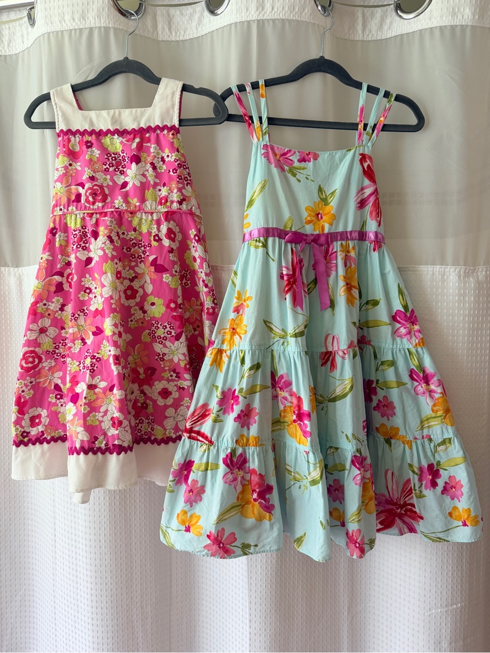 Jona Michelle Floral Sundress Set in Pink and Light Blue